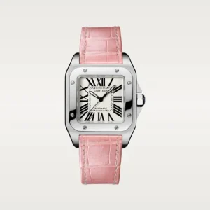 CARTIER SANTOS 100 Pink Strap W20126X8