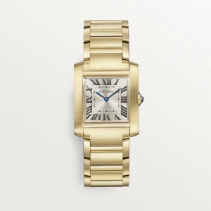 Cartier Tank Francaise Watch Medium Model Yellow Gold WGTA0113