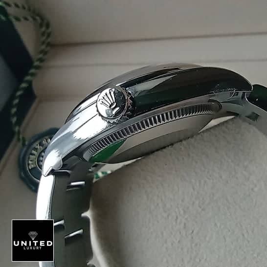 Rolex Perpetual 31 277200 Stainless Steel Case Replica Right Side Steel Crown Pusher