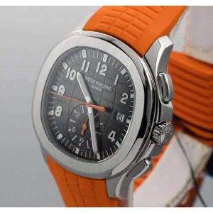 Patek-Philippe-Aquanaut-Orange-Replica-Left-600x600
