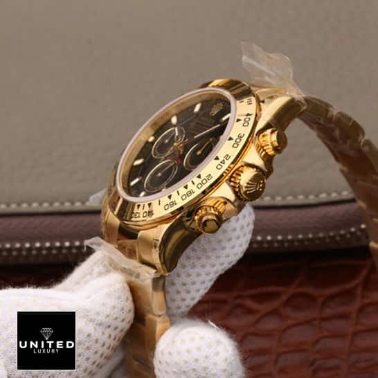 Rolex Daytona Yellow Gold Replica 1 Rolex Daytona Yellow Gold 116508-0004 Replica Yellow Gold Button & Crown Pusher