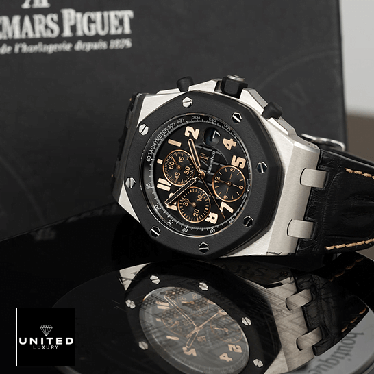 Audemars Piguet New York Replica Watch 3 Audemars Piguet 26298SK.OO_.D101CR.01 Black Leather Bracelet Replica on the box