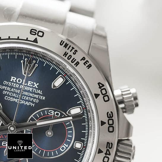 Daytona White Gold Blue Dial Replica 4 Rolex Daytona 116509 Blue Dial S.Steel Bezel Replica