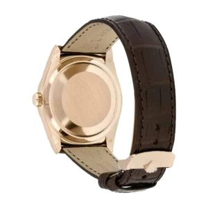 rolex-Day-date-Rose-Gold-Case-Black-leather-600x600