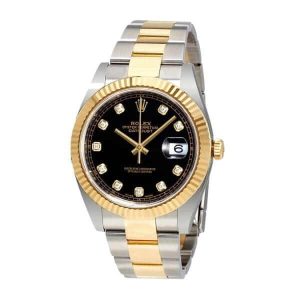 rolex-datejust-126333-yellow-gold-automatic-black-with-diamond-dial-replica-600x600