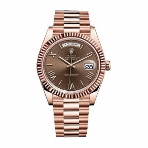 Day-Date 40mm 228235 Presidential Rose Gold Chocolate Dial