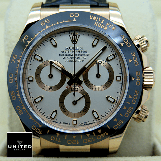 Rolex Cosmograph Daytona White Dial 116515LN-0003 Replica Black Bezel