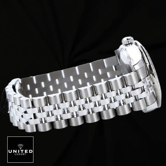 Rolex Datejust 178384-0017 White Gold Black & Diamond Dial Replica 4 Rolex Datejust 178384 White Gold Replica side view