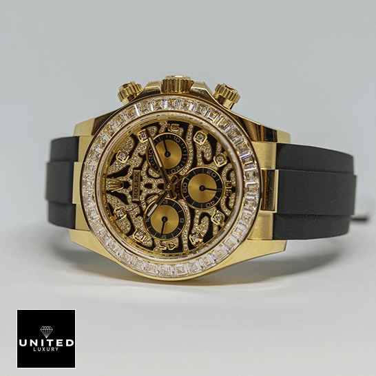 Rolex Daytona "Eye Of The Tiger" 116588TBR Replica 1 Rolex Daytona 116508-0004 Black Gem-Set Dial Replica
