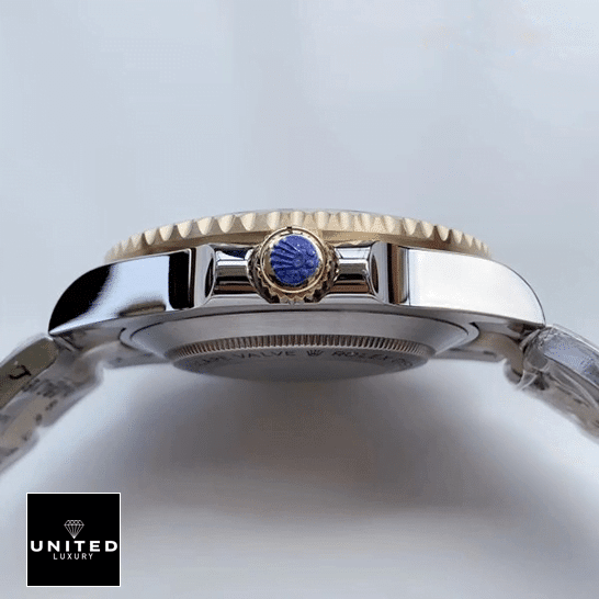 Rolex Sea-Dweller Two Tone Black Dial 126603-0001 Oyster Replica 5 Rolex Sea-Dweller 126603-0001 Replica Gold Crown Pusher