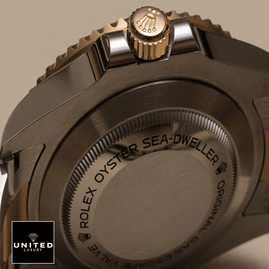 Rolex Sea-Dweller Two Tone Black Dial 126603-0001 Oyster Replica 3 Rolex Sea-Dweller 126603-0001 Replica Stainless Steel Case Gold Crown Pusher