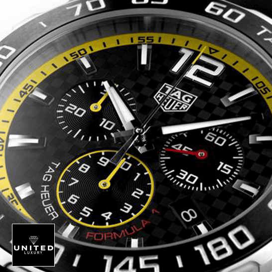 Tag Heuer Carrera Formula 1 Black Dial Replica close analog view
