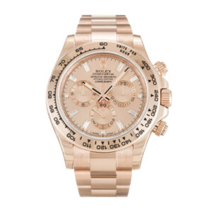 Replica Rolex Daytona 40mm Rose Diamond Baguette Dial 116505