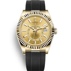 Replica Rolex Sky-Dweller 42mm Champagne Dial 326238