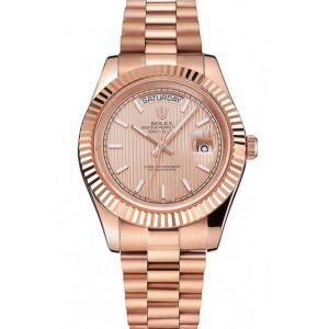 Superclone Rolex Day-Date 41mm Rose-Gold Dial REP016823