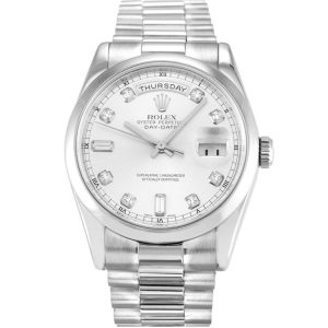 Replica Rolex Day-Date 36mm Silver Dial 118209
