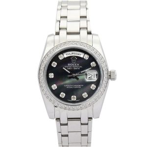 Replica Rolex Day-Date 36mm Black Dial 118346