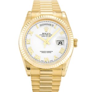 Replica Rolex Day-Date 36mm White Dial 118238