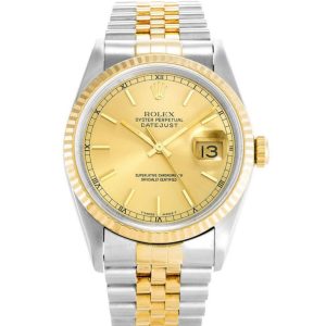Replica Rolex Datejust 36mm Gold Dial 16233