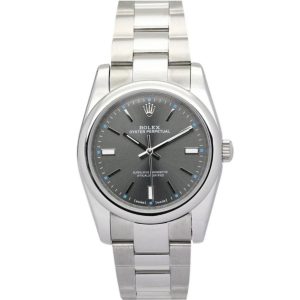 Replica Rolex Oyster Perpetual Lady 31mm Black Dial 177200-2