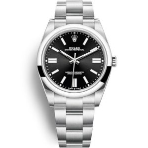 Replica Rolex Oyster Perpetual Lady 31mm Black Dial 124200
