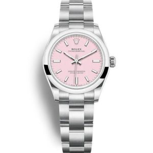 Replica Rolex Oyster Perpetual Lady 31mm Candy Pink Dial 124200