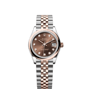 Datejust 31, Oyster, 31 mm, Oystersteel and Everose gold, Dial Chocol