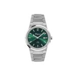 Salvatore Ferragamo F-80 Green Dial Steel Strap