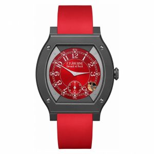 F.P.Journe élégante 48 Titalyt 40mm Red Dial Titanium Rubber Strap