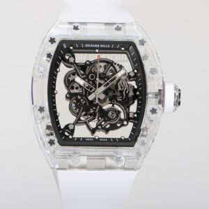 Richard Mille RM 055 Super Clone – Crystal Case White Rubber