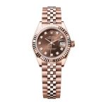 Rolex Lady Datejust 28mm – Ref: 279175-0010 – Chocolate Dial, 18K Rose Gold Jubilee Bracelet Women’s Watch